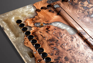 Нарды из смолы и дерева