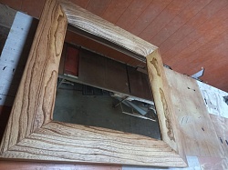 Зеркало из слэба карагача, собственное производство